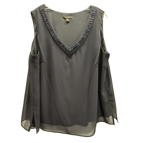 LE BOS 3-PIECE DRESSY PANTS OUTFIT SIZE 22W NAVY BLUE WOMENS Chiffon Lined - Picture 6 of 13